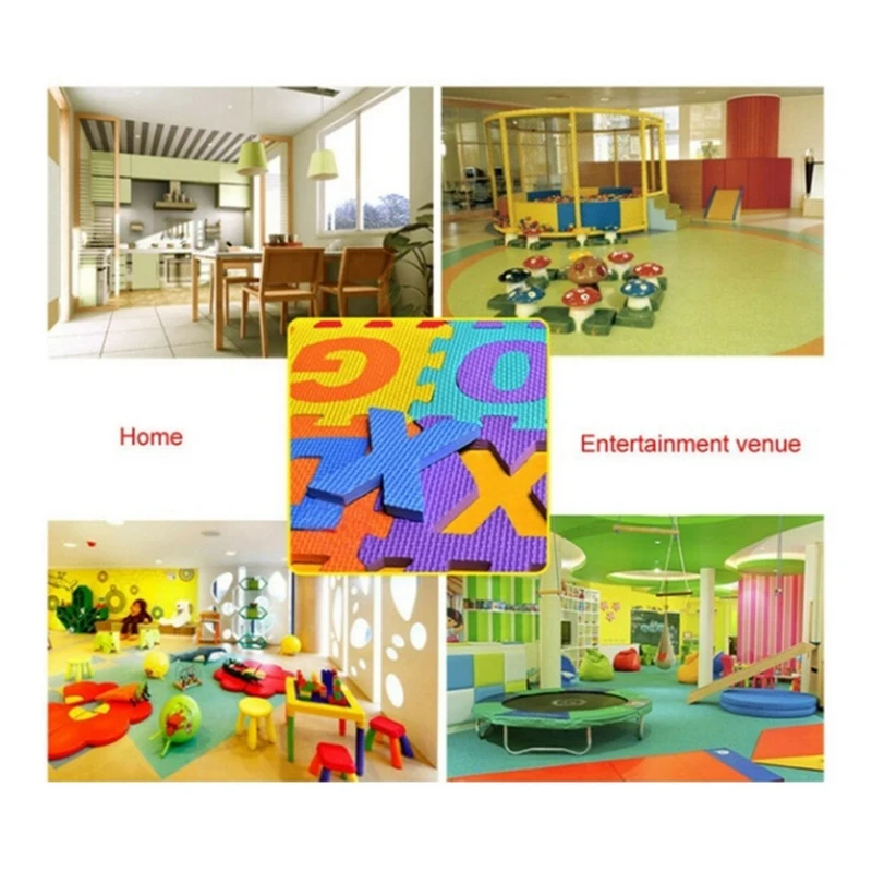 

72 Pcs EVA Foam Puzzle Mats Kids Floor Mats for Children Pattern Letter Number Carpet Crawling Mats
