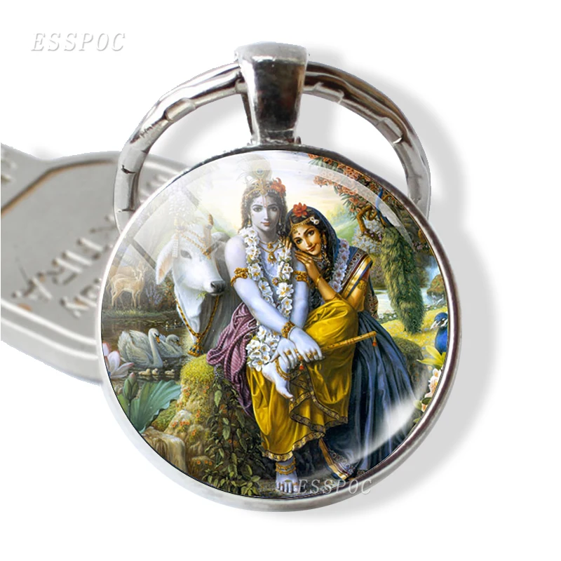 Krishna and Radha Keychain Lakshmi Pendant Lord Shiva Keyring Amulet Jewelry Gift for Him or Her | Украшения и аксессуары