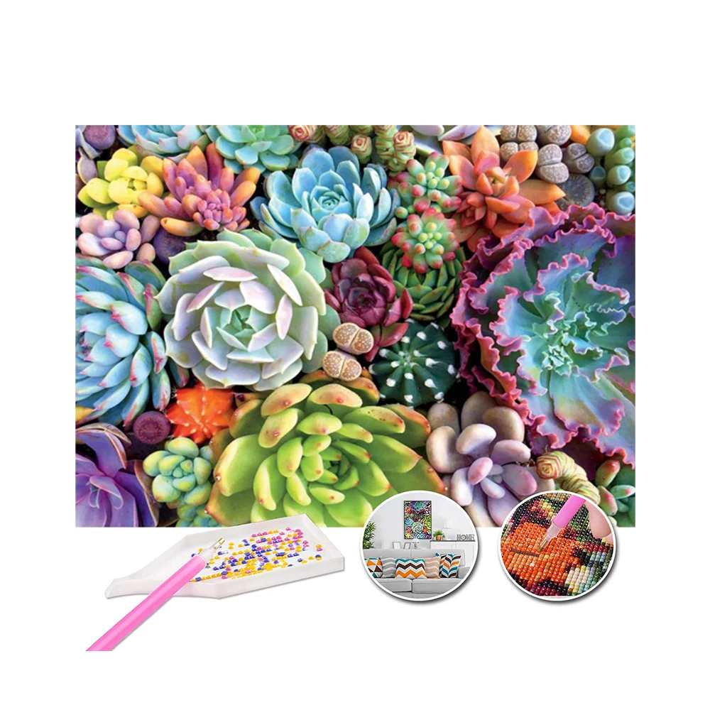 

5DDainting SucculentsIs The Most Popular DIY Decoration For Bedroom, Dining Room And Home Decoration.
