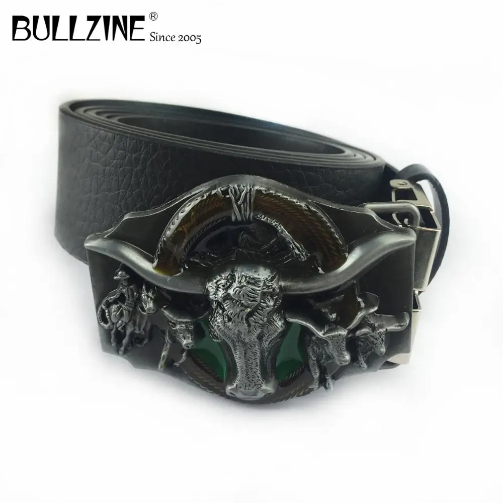 Bullzine цинковый сплав ретро Родео в виде Головы Быка пряжка на ремешке ковбойском