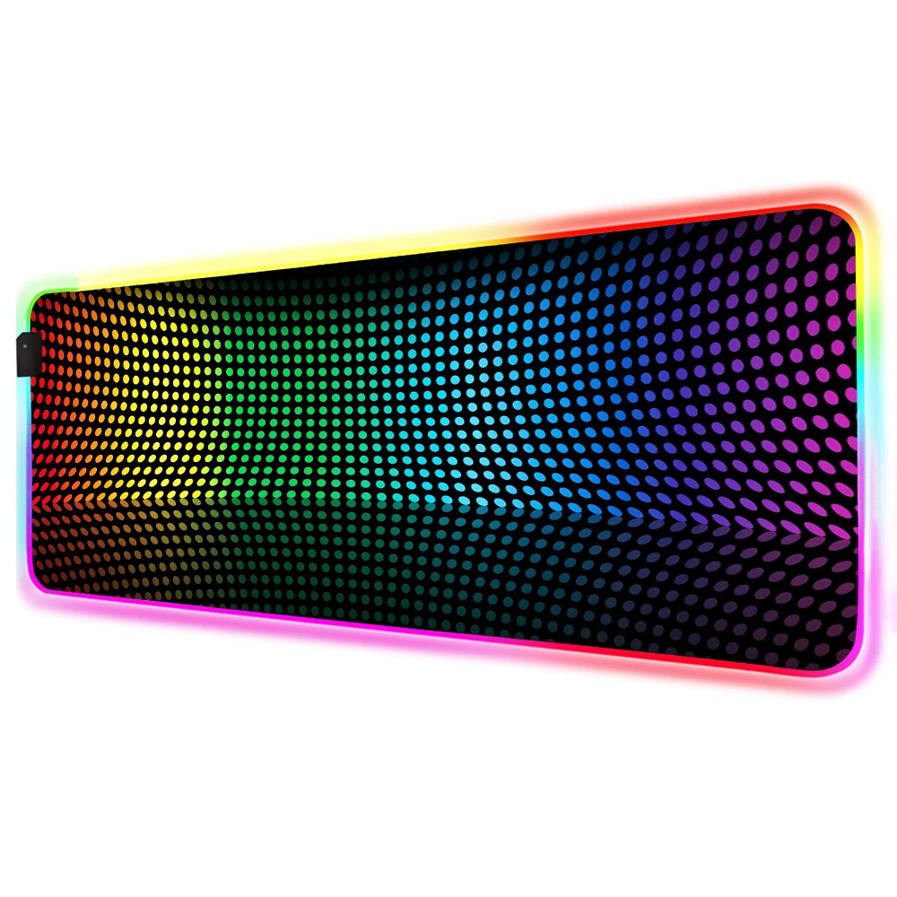 

Black colorful RGB Mouse Pad Gamer Accessories Large LED MousePad Gaming Desk Mats 90x40cm/80x30cm PC Desk Play Mat with Backlit