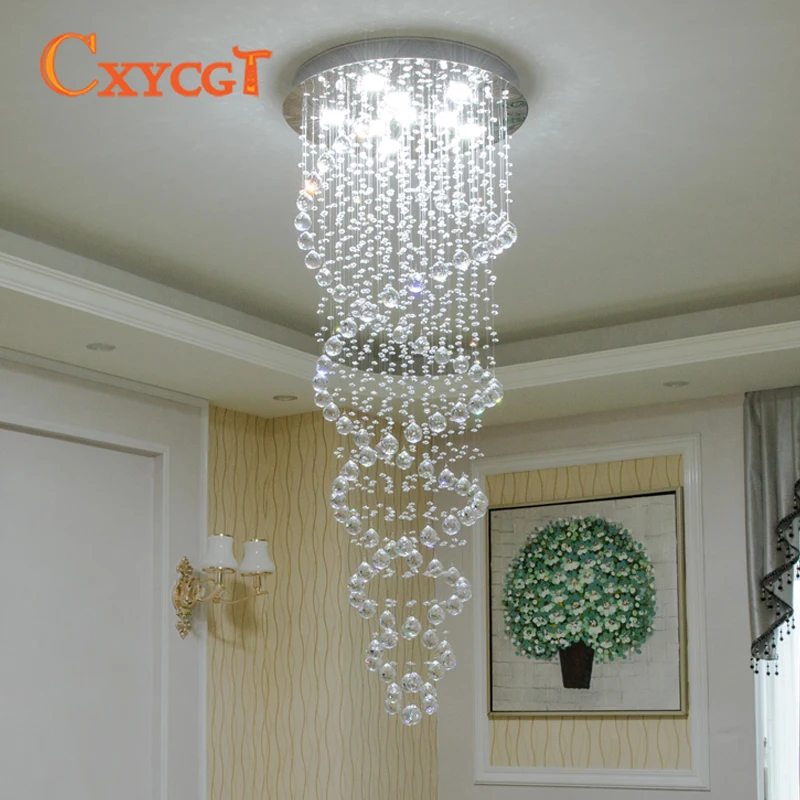 売却 二重スパイラルクリスタルシャンデリア,モダンなデザイン,屋内照明,天井サスペンション,Foyer階段,ベッドルーム,ホテル,ホール用