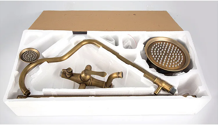 Смесители для душа роскошный античный латунный смеситель ванной комнаты набор с
