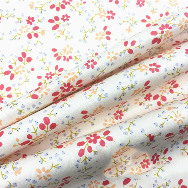 Красный цвет цветочный из хлопчатобумажной ткани ручной работы Лоскутная Ткань