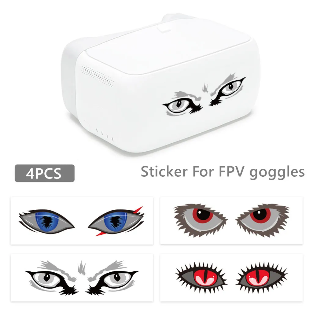 

4Pcs Waterproof PVC Stickers Kit Decal Skin For DJI FPV Combo Goggles For VR Parts Glass For DJI FPV Goggles Accessories