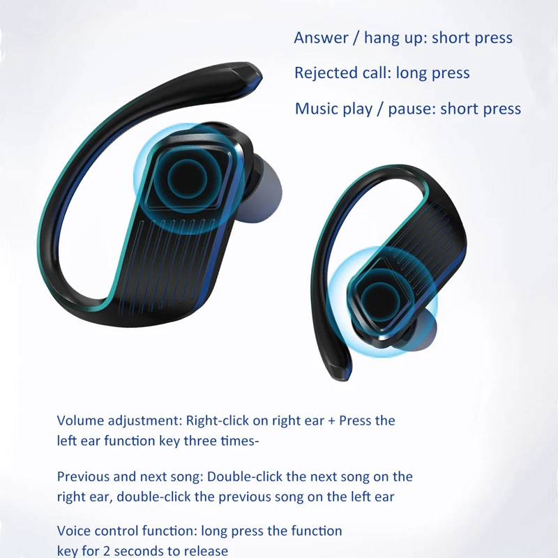 

LIGE Bluetooth 5.0 Earphones Wireless Bluetooth Earphone Noise Cancelling HiFi Stereo Sport Headphone Smart Touch Handsfree Mic