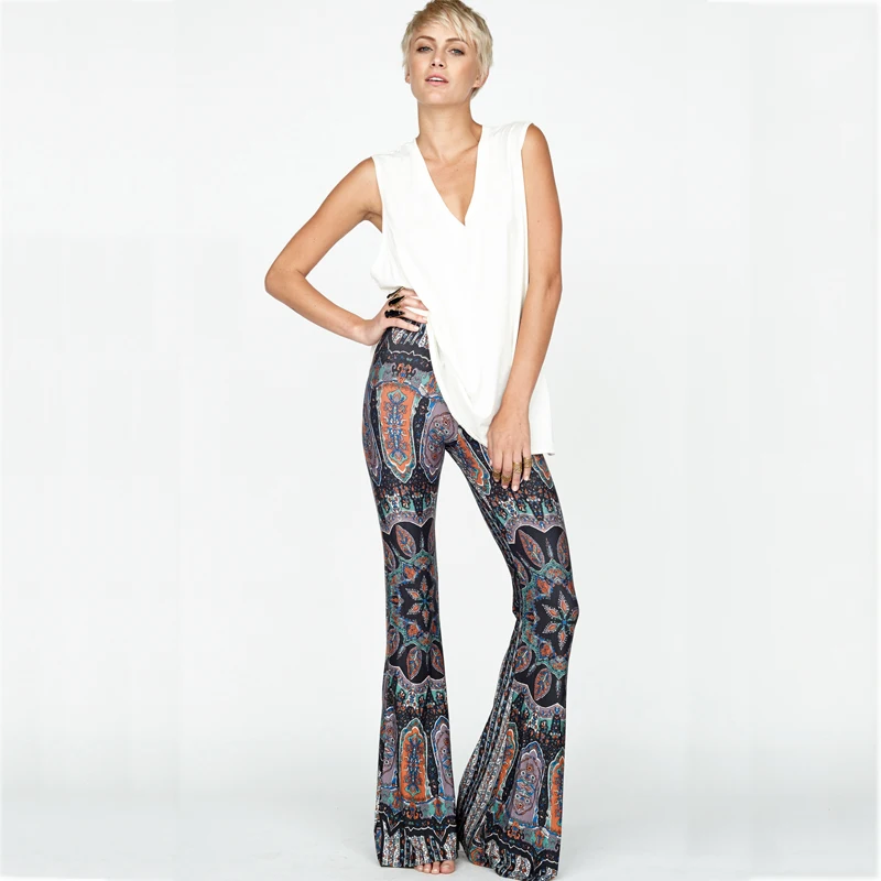 Леггинсы женские с эффектом пуш-ап элегантные брюки-Капри в стиле бохо полосками