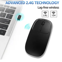 2 4g wireless mouse rechargeable optical mouse 1600dpi silent mice computer office mice compatible with notebooklaptopmacbook