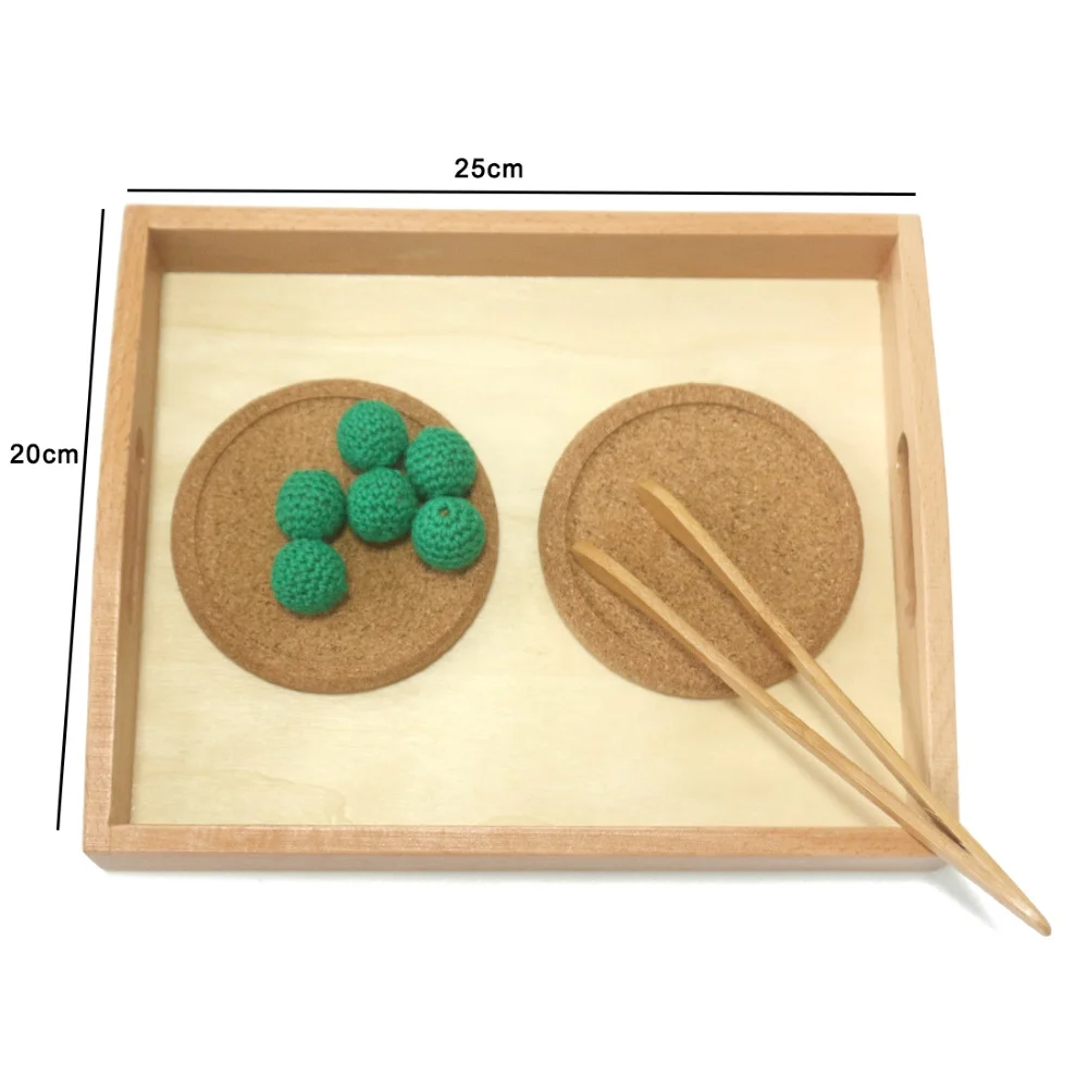 

Kids Woolen Balls Plates Clamp Tray Early Educational Puzzle Toy Teaching Aid