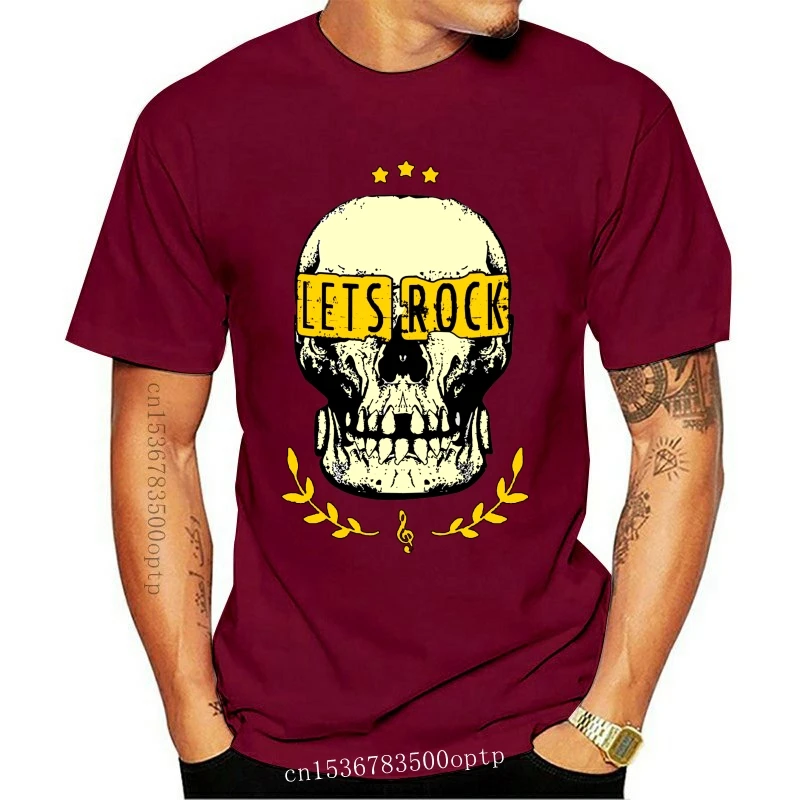 

New Men tshirt Rock and roll skull Rock T Shirt women T-Shirt tees top