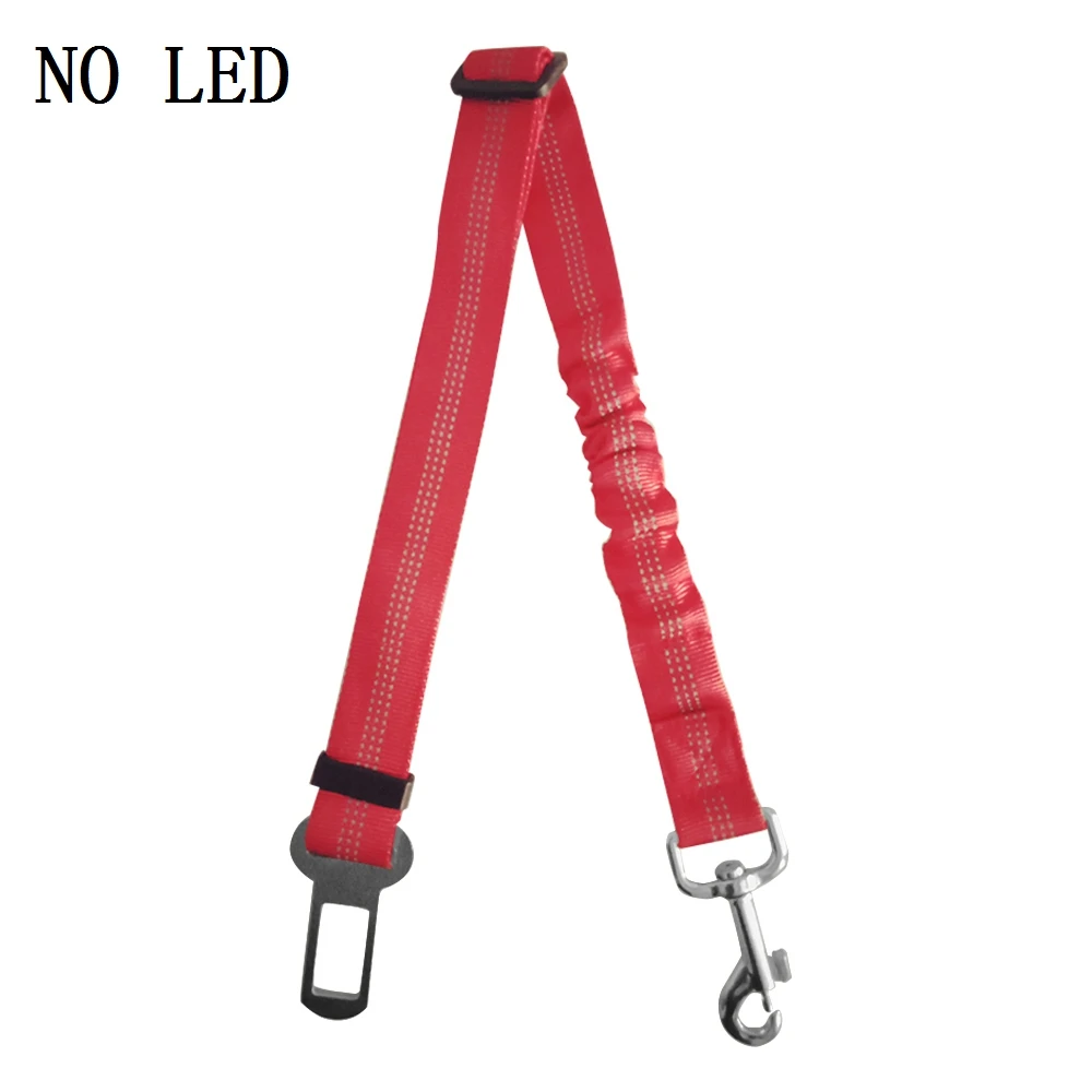 red no LED Светодиодный поводок для собак, поводок для собак, ошейник для собак, жилет для прогулок, нейлоновый светодиодный жгут, мигающий светильник для чихуахуа - Цвет: red no LED