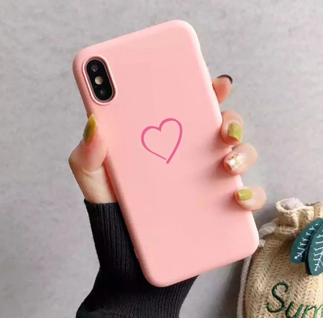 Милые принты сердце любовь жидкий силиконовый чехол для iphone x xr xs max 8 plus 7plus 7