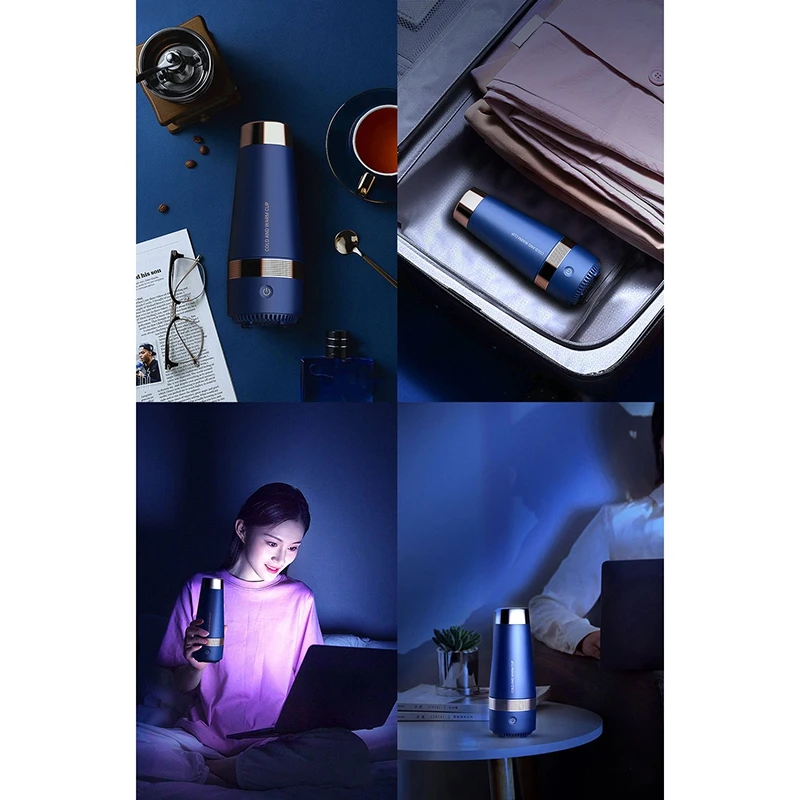 

Portable USB Fast Cooling and Heating Cup Home Car Constant Temperature Travel Mugs Insulated Car Mugs in Blue