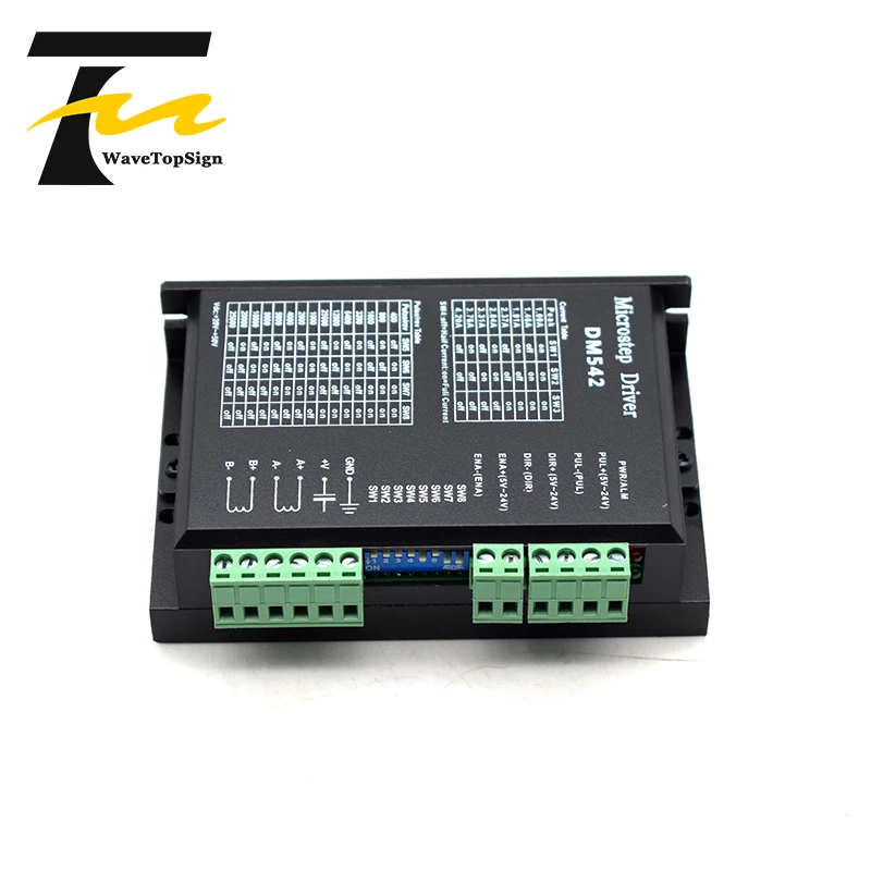 WaveTopSign Драйвер шагового двигателя DM542 Напряжение 20 50VDC ток 1 0 4.2A для 57 86 серии 2 фазы