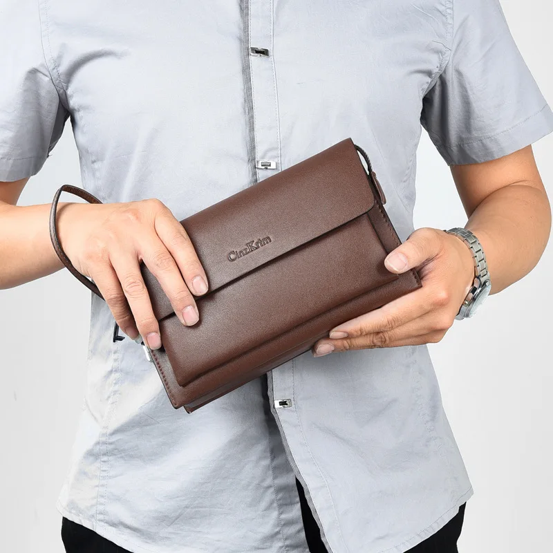 Новая стильная мужская сумка-клатч с кодовым замком большой вместимости |