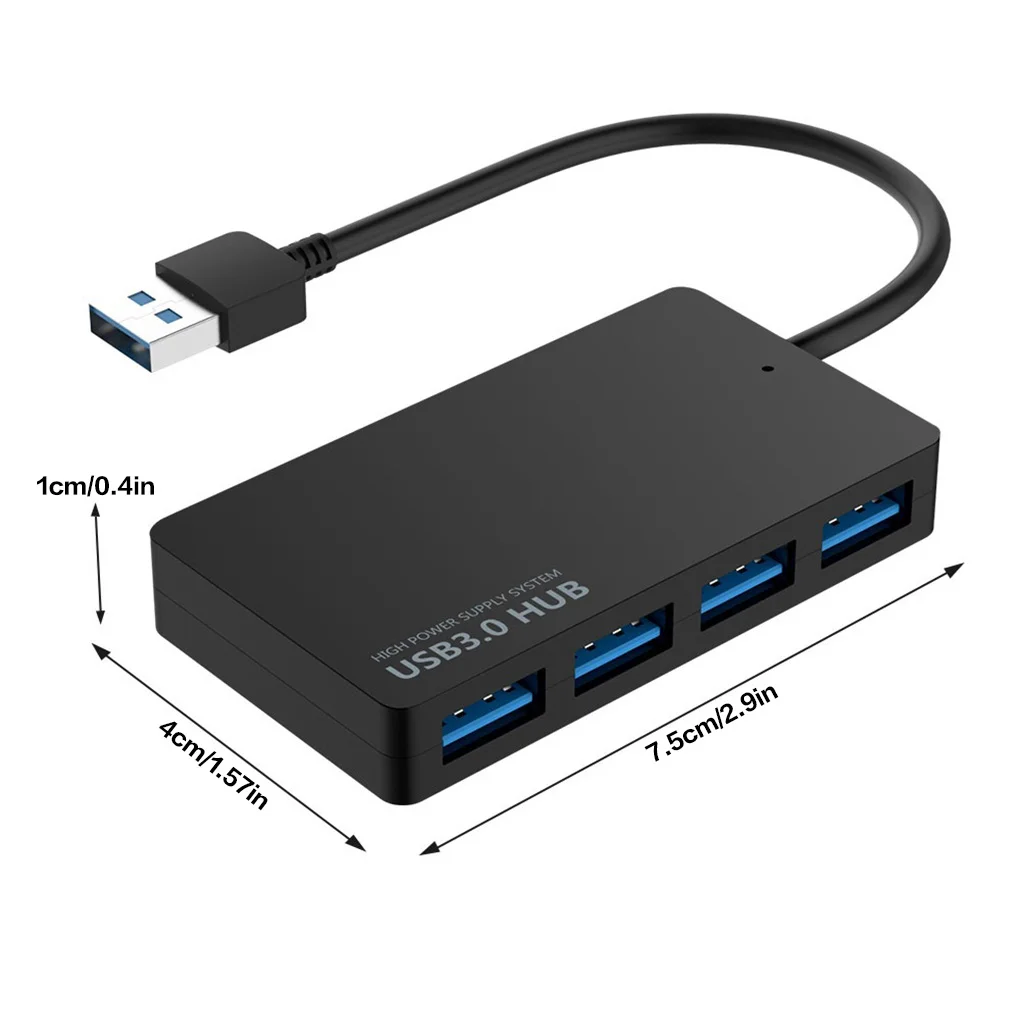 

HIGH SPEED 4 PORT USB HUB 2.0 MULTI SPLITTER EXPANSION DESKTOP PC LAPTOP ADAPTER