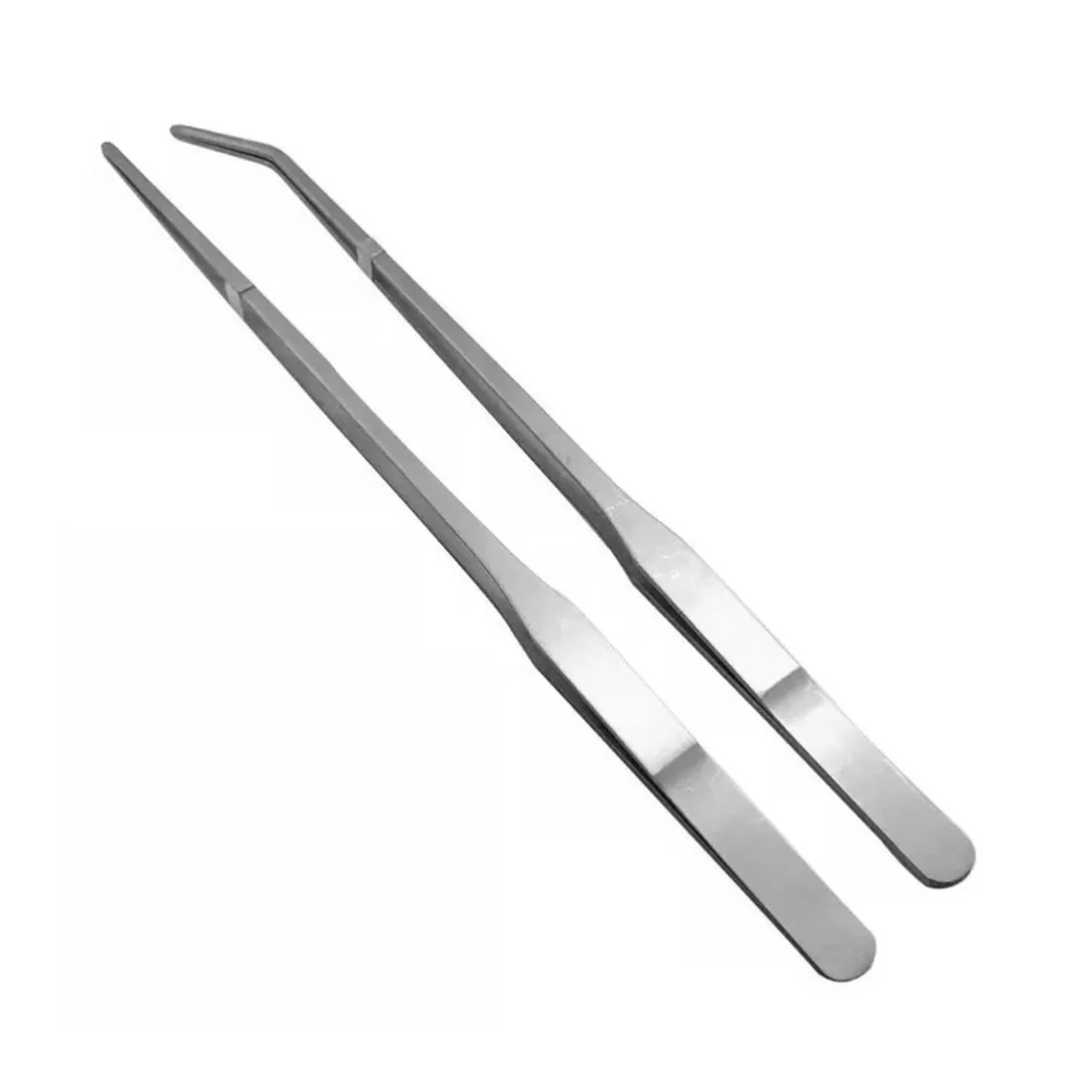 

2pcs Stainless Reptiles Food Feeding Pet Feeder Clip (Silver)