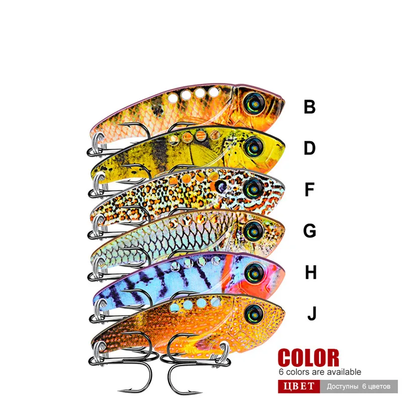 

1PCS Metal VIB Lures 54mm/11g vivid Vibrations Spoon Lure Hard Artificial Cicada Bait Spinner Wobblers For All Top Water