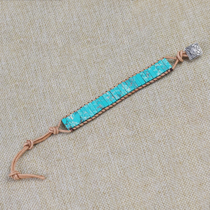 Натуральный камень темные зеркальные бусины кожаный браслет Парные браслеты