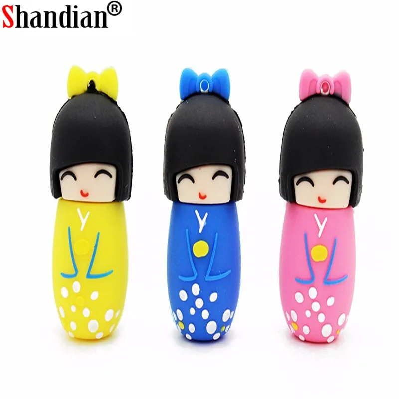 SHANDIAN японские куклы кимоно девушка usb флэш накопитель 4 ГБ 16 32 64 Гб u диск флеш