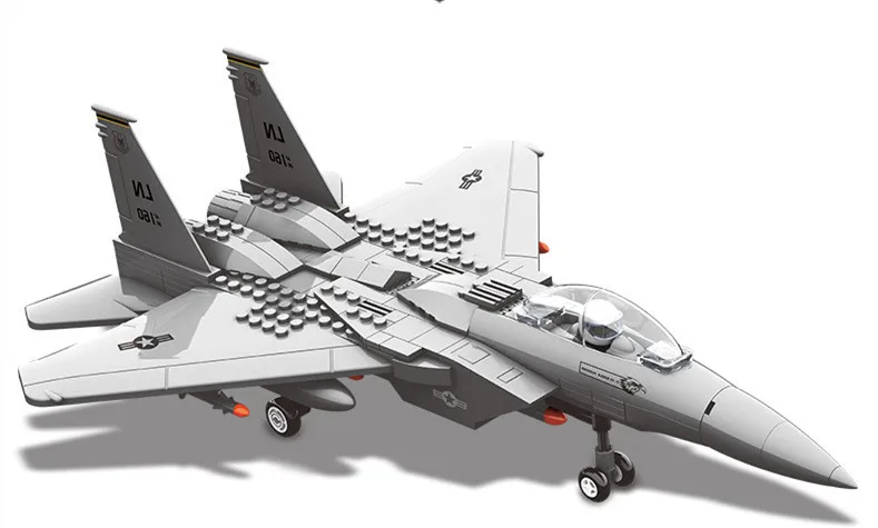 F15 Wange Военная серия F15/J20/US V-22 OSPREY самолет 1:44 модель строительные блоки классические игрушечные самолеты для детей - Цвет: F15