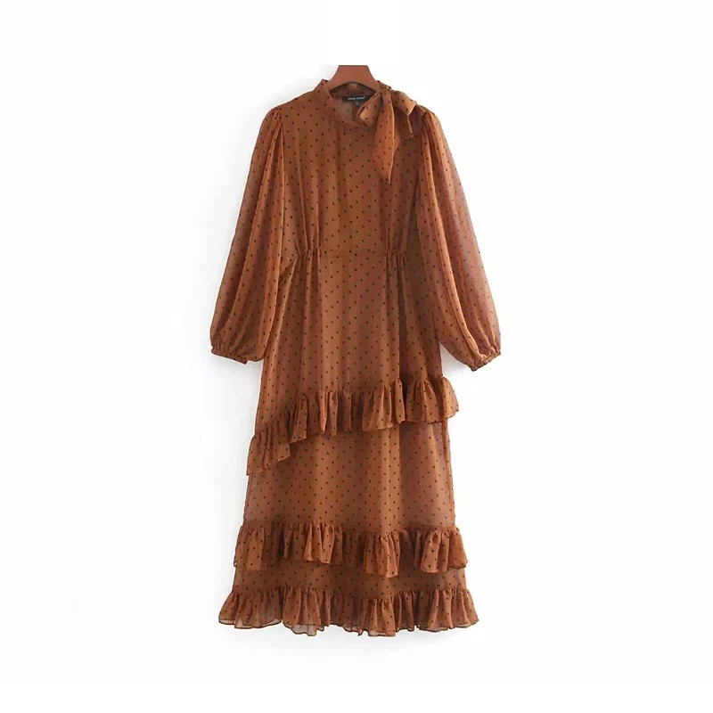 Женское винтажное длинное платье с оборками элегантное льняное женская одежда