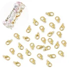 Застежка-карабин из сплава с покрытием, крючки для ожерелий и браслетов, цепочек сделай сам, аксессуары для изготовления ювелирных изделий, 10 шт.пакет 10-21 мм, 7 цветов