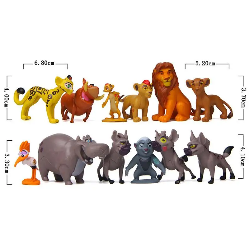 

Disney Movie The Lion King Simba Nala Pumbaa Timon Zazu Anime Forest Guard Action Figures Dolls Model Toys Gift Micro Landscape