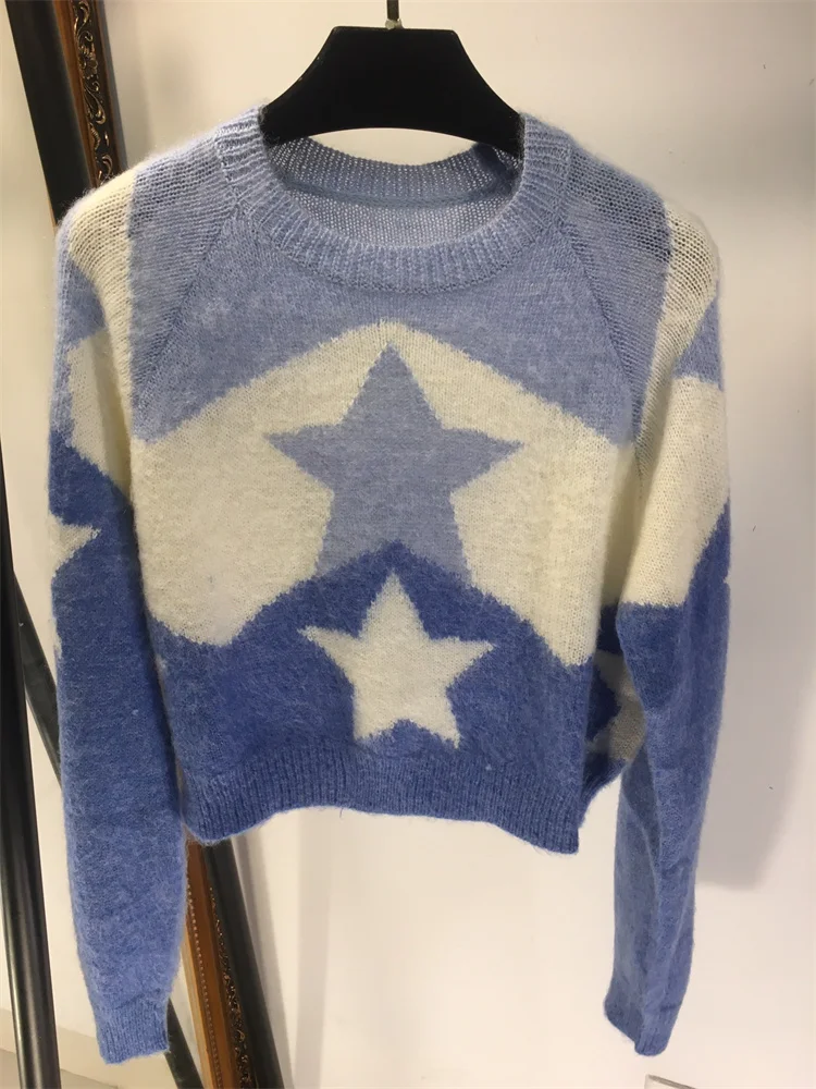 

Пуловер из мохера для женщин, осень 2021