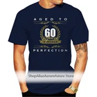 Футболка мужская с круглым вырезом, модная тенниска из 100% хлопка, с коротким рукавом, для подарка на день рождения 60 лет