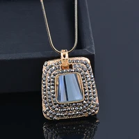 sinleery pink flowers leaves round square pendants and necklaces pearl jewelry gold silver color neck chain necklace my182 ssp