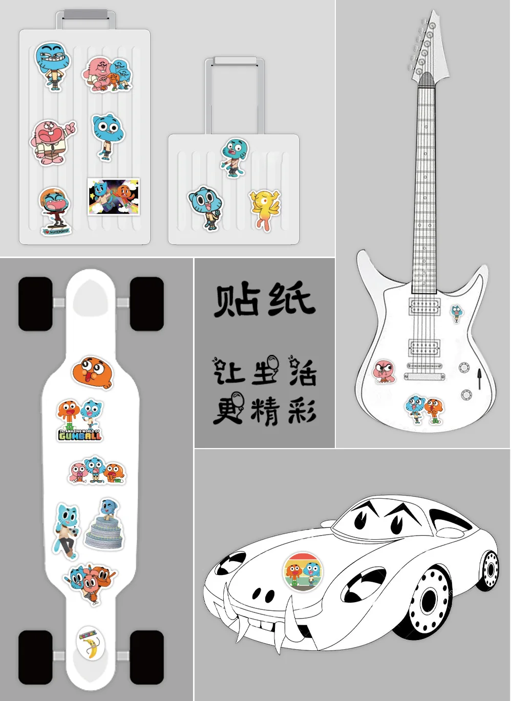 

50 pcs Classic Animation Forrest Graffiti Waterproof Skateboard Travel Suitcase Phone Laptop Luggage Stickers Cute Kids Girl