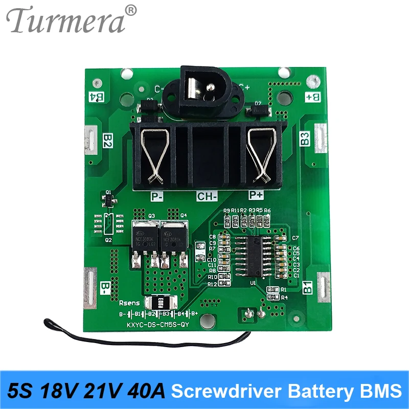 

Встроенная литиевая аккумуляторная батарея BMS, 18 в, 21 в, 40 А, с балансировкой для пылесоса, аккумуляторная батарея и отвертка Shurik Turmera 21 в, 18 в