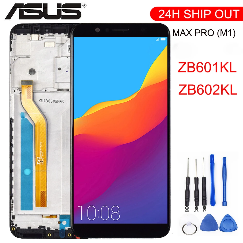 5,9" ASUS ZenFone Max Pro M1 ZB601KL ZB602KL ЖК-дисплей+ сенсорная панель дигитайзер ZB601KL ZB602KL рамка дисплея