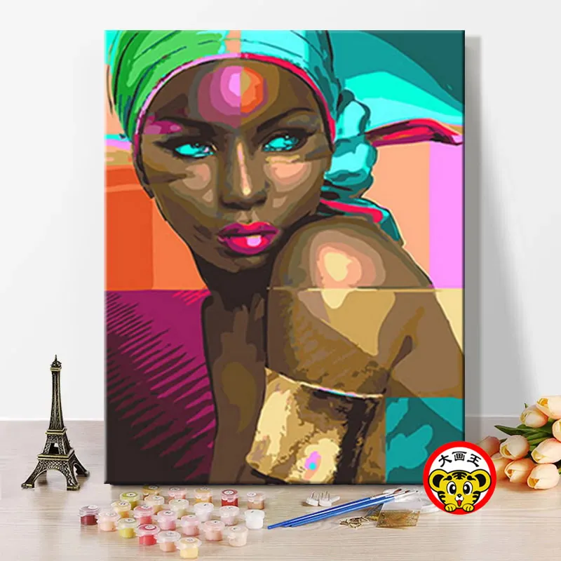 Paint by numbes художественная живопись по номерам женщины национального стиля индивидуальность характеристика быть riotous с цветом ручной работы подарок - Цвет: 6659