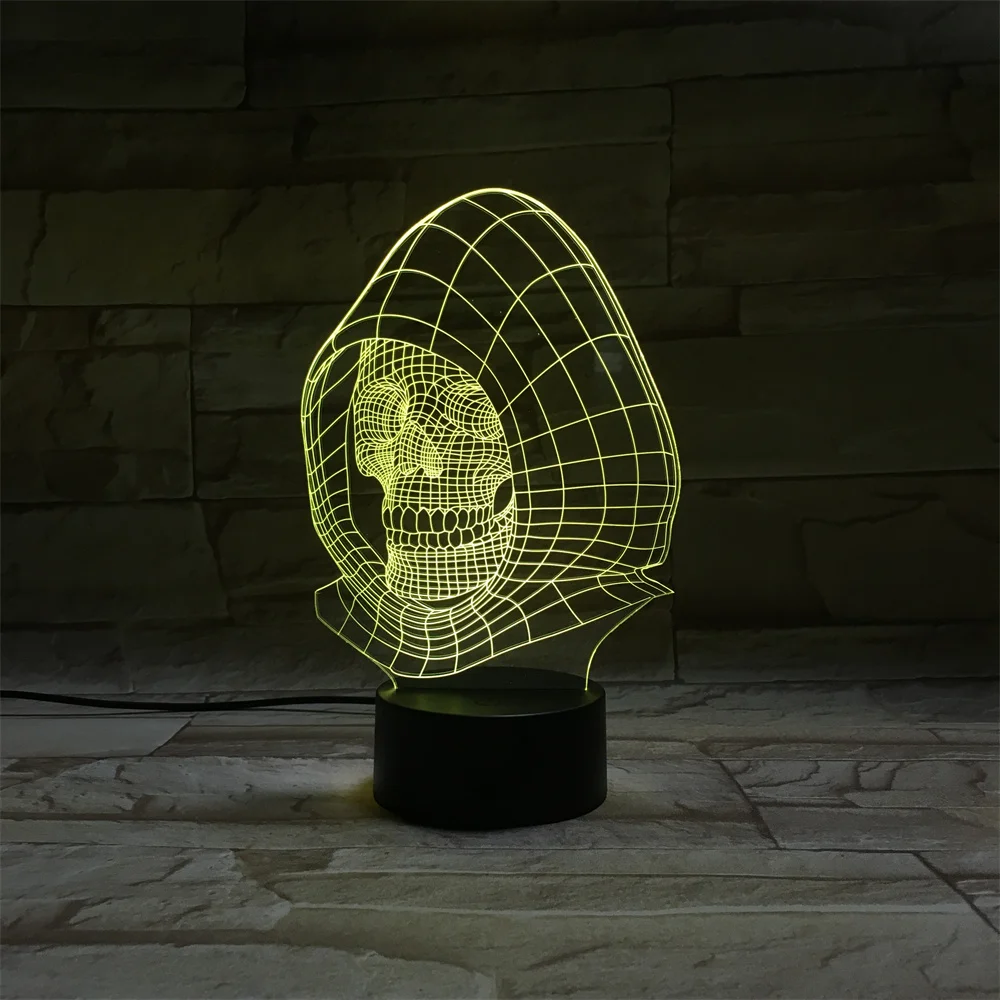Декоративная 3d-лампа в виде черепа на Хэллоуин светильник игрушки для детей