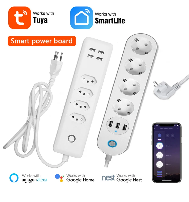 

Умная плата питания с 3 USB-портами, 110-240 В