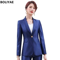 boliyae 2022 suit women blazer set fashion casual office attire pants for female work clothes blazer and pants sets two pieces