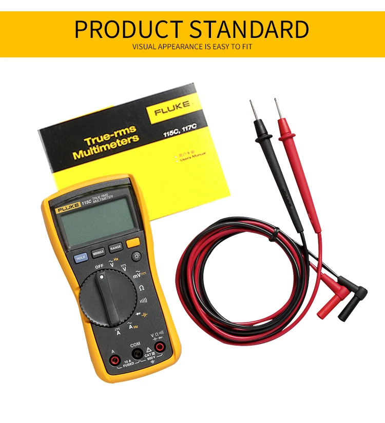 Fluke 115 115C мультиметр True RMS тестер Цифровой мультиметр Профессиональный портативный цифровой тестер