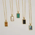 Ожерелье с подвеской в виде ракушки для женщин, модное дизайнерское геометрическое ожерелье из нержавеющей стали с золотым покрытием, 2021, богемное ожерелье, ювелирные изделия