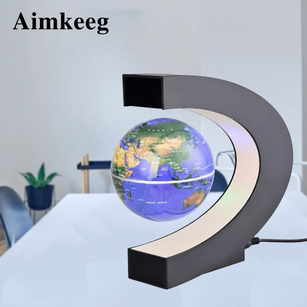 LED globe night light electronic suspension anti-gravity home decoration bedroom office table lamp children gifts Christmas