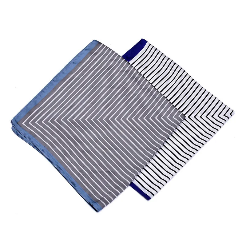 Шифоновые шарфы в полоску лето небольшие Квадратные платки г. | Аксессуары для