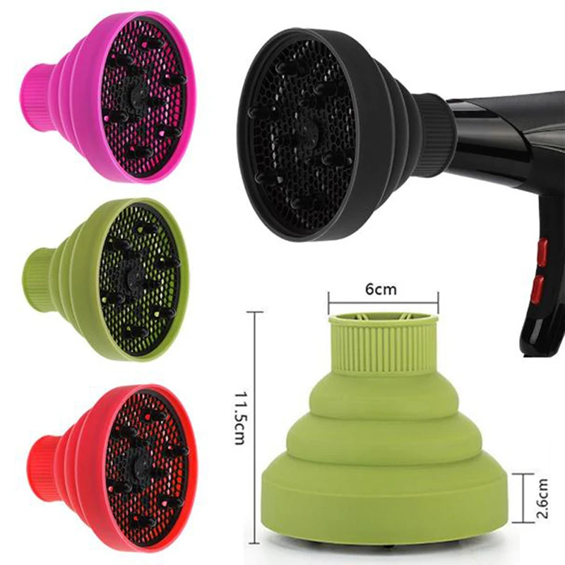 

Профессиональный складной силиконовый рассеиватель для волос, крышка для рассеивателя тепла, фен, Аксессуары для легкой очистки волос «сде...