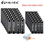 PALO 242830 шт AA 3000mah 1,2 v NIMH аккумуляторная батарея AA + 242830 шт aa1100mah 1,2 V nimh AAA аккумуляторная батарея