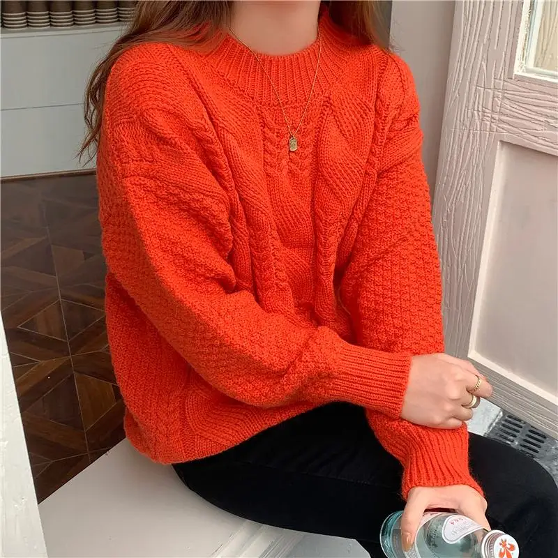 

Film gate ~ Han Guodong new winter more languid is lazy wind warm cashmere twist a turtleneck sweater