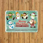 Жестяной знак Счастливого Рождества нового года бара кафе дома нефтяная станция гараж кухня ферма сельская местность Ретро жестяные знаки