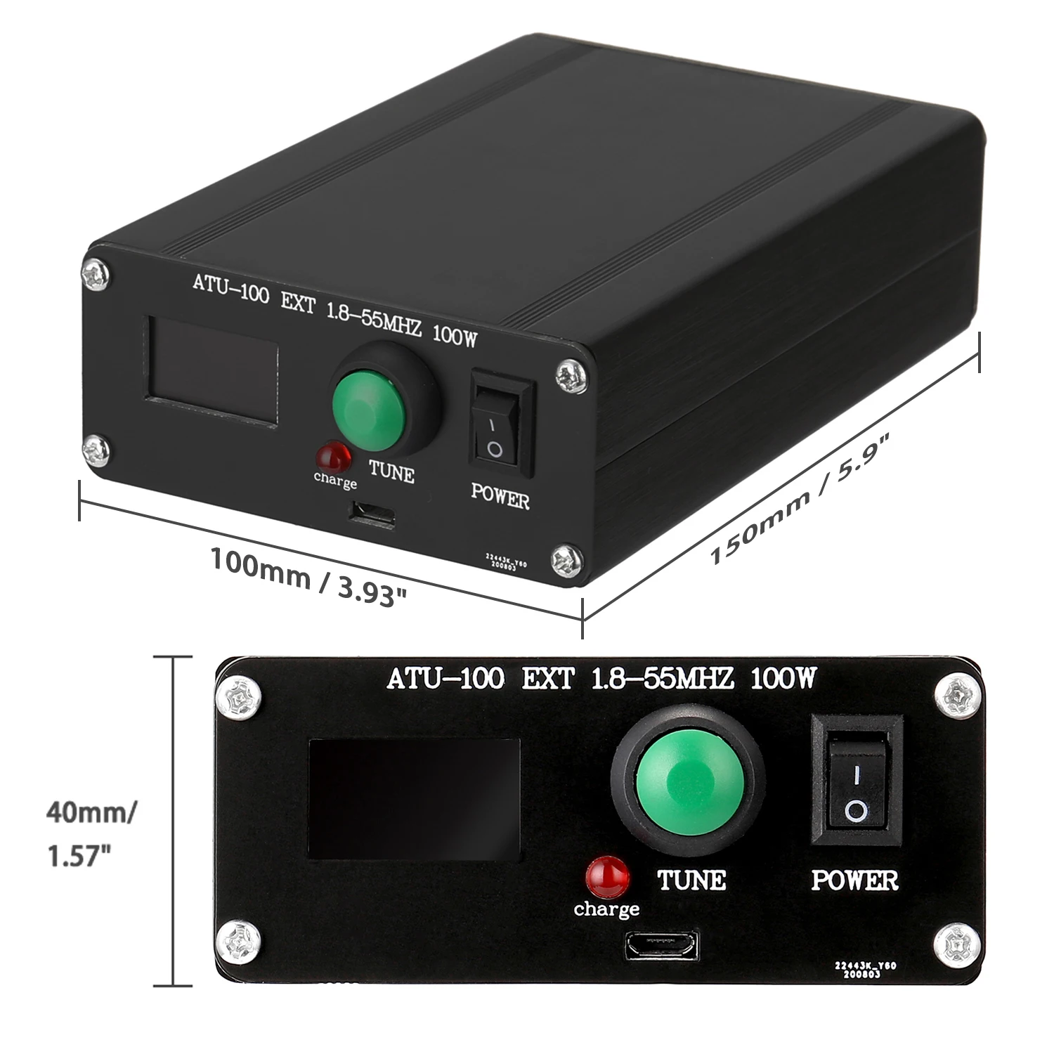 

ATU-100 EXT автоматический антенный тюнер 1,8-55 МГц 100 Вт, открытый исходный автоматический антенный тюнер с металлическим корпусом в сборе