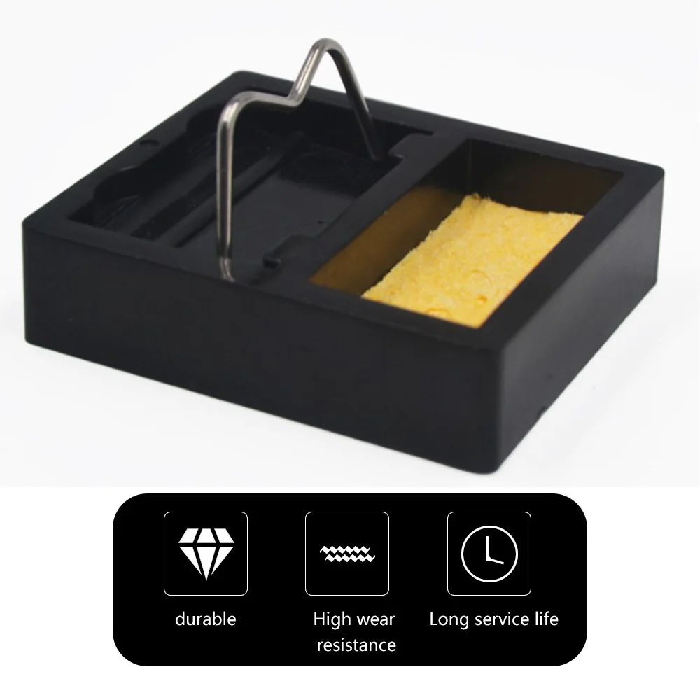 

1/2 PCS Mini Portable Electric Soldering Iron Stand Heat Resistance Solder Iron Support Stand With Tip Cleaner Sponge