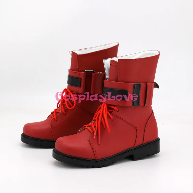 Кожаная обувь для косплея персонализированной финальной фантазии VII Tifa Lockhart Red