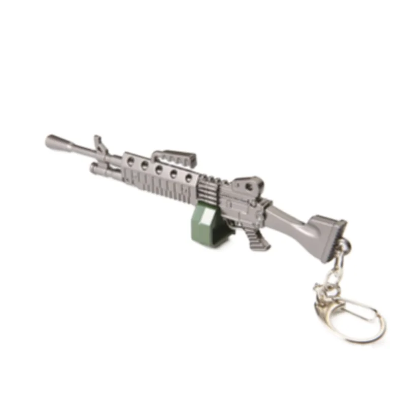 

New Fortnite Key Chain Game Anime Figures Heavy Machine Gun Rifle Weapon Model Keychain Toy Key Ring Toys for Children Boys Gift